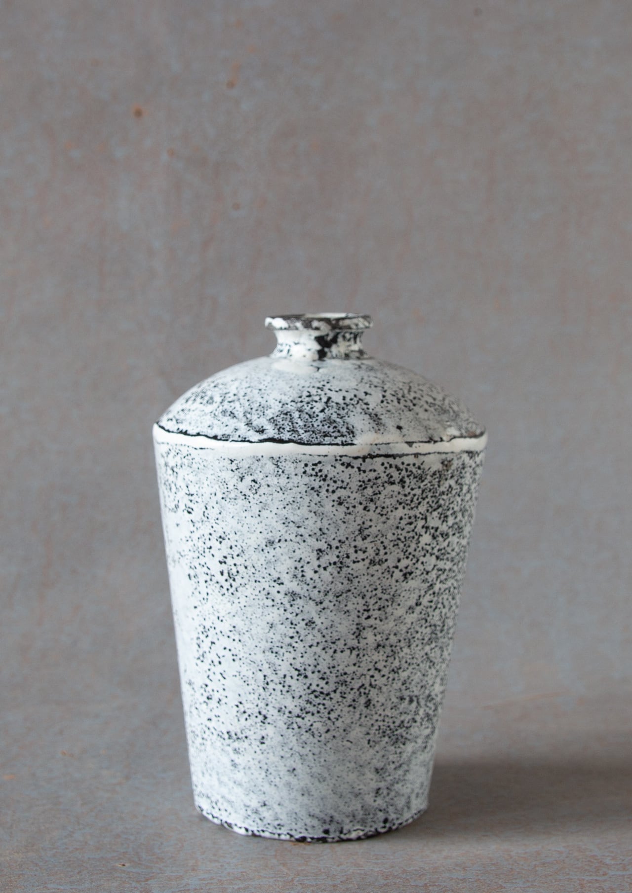 大山求 白琺瑯瓶 大山求 琺瑯花器 L Motomu Oyama vase (VMO5