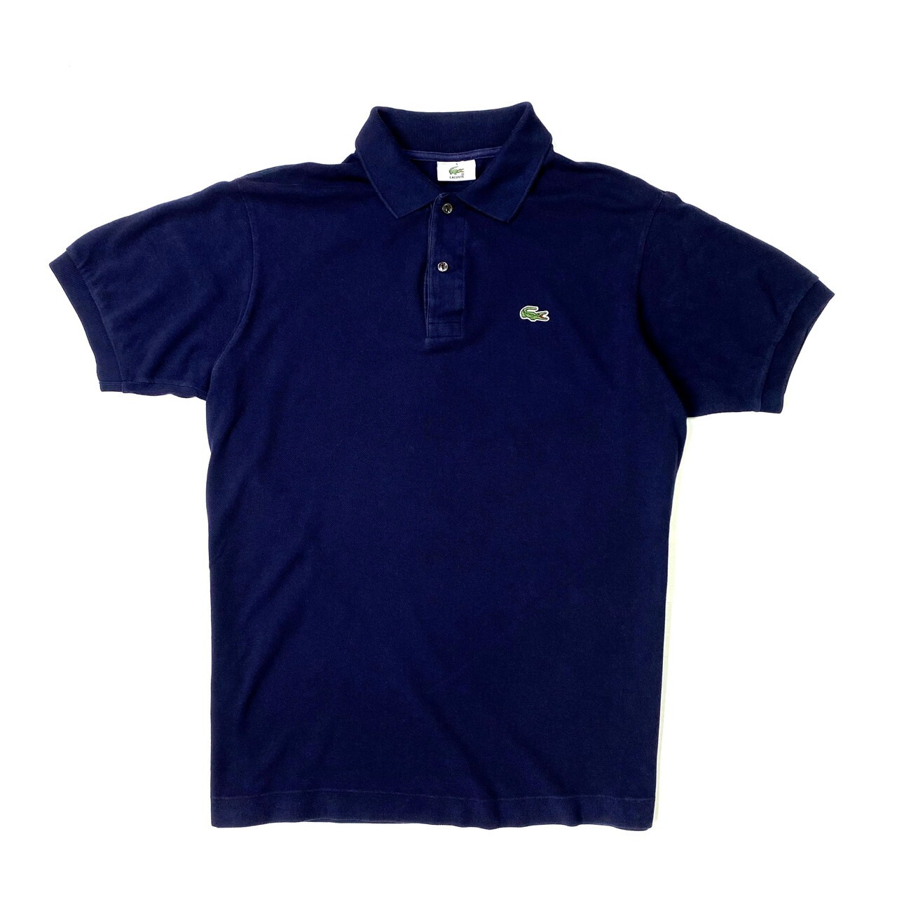 LACOSTE ラコステ ポロシャツ メンズM相当 古着 ネイビー 紺色 