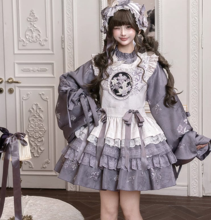 華ロリ 中華ロリ トップス + ワンピース 2点セット ミニ丈 ショート丈