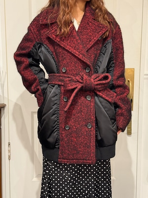 N°21/ vintage red herringbone design coat.