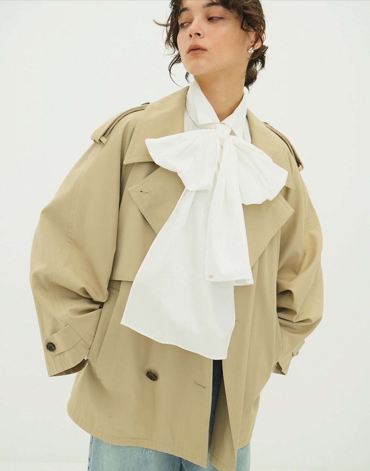 CLANE RIBBON TIED COMPACT SHIRTS