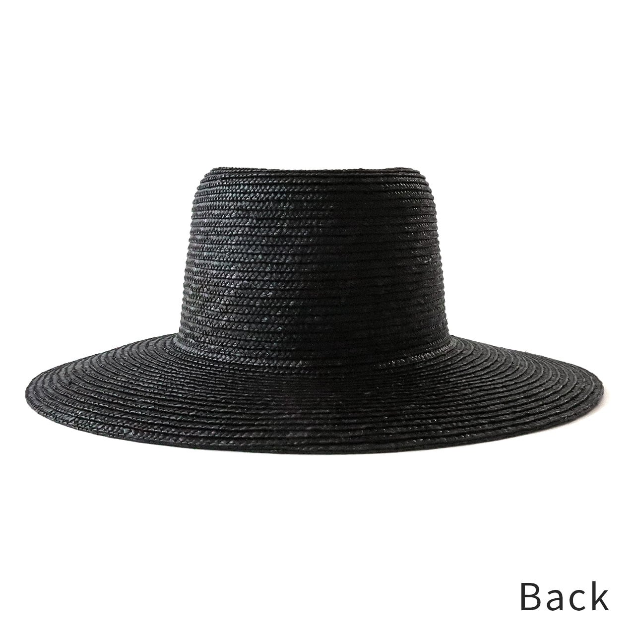 bocodeco｜Straw Wide Brim Hat -Black- | Ma'n'Ma（まんま）| 長く