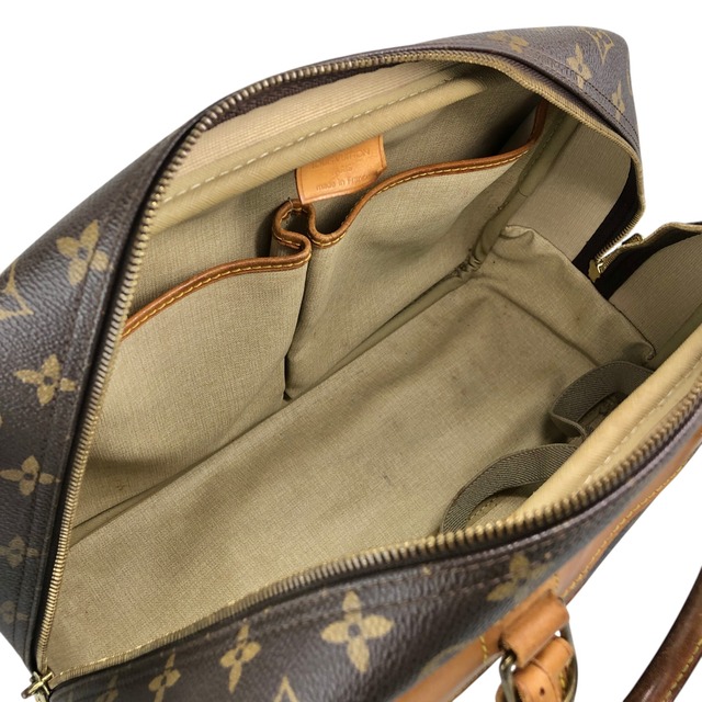 LOUIS VUITTON ルイヴィトン モノグラム ハンドバッグ ブラウン PVC レザー ドーヴィル vintage ヴィンテージ オールド bwp3ix