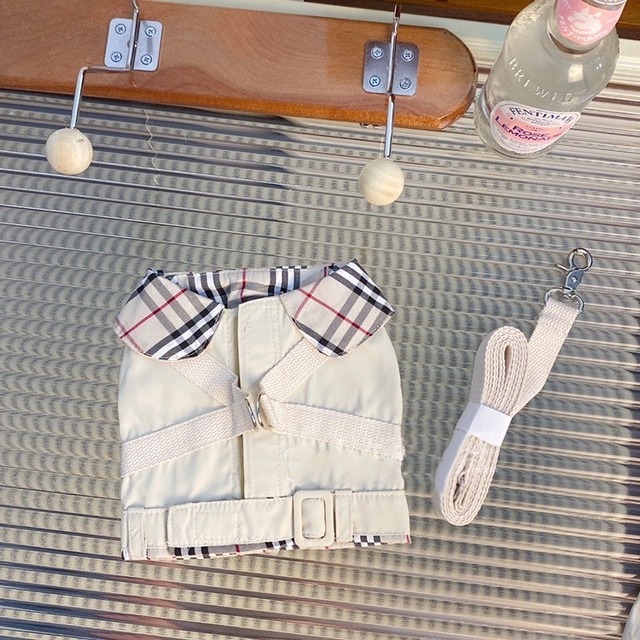 【予約】カラーノバチェックハーネス&リード