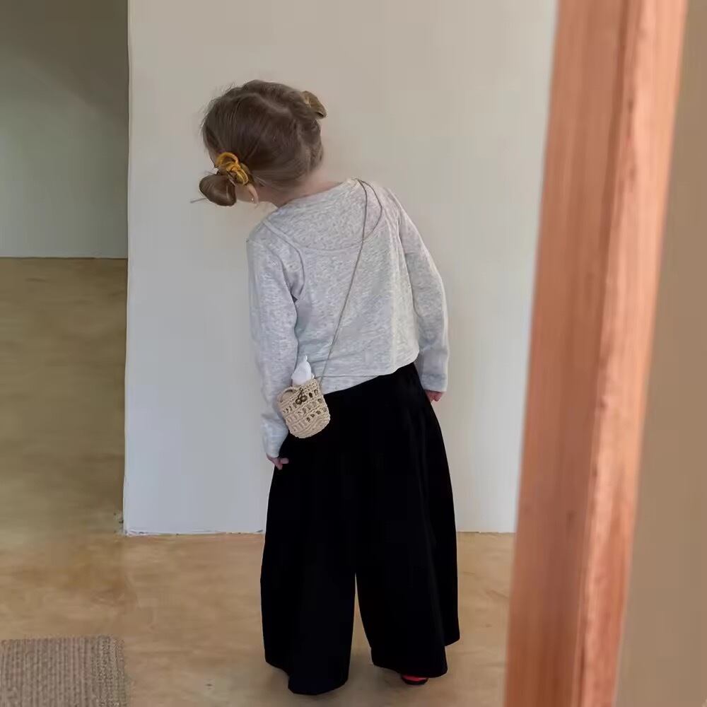 2color透かしコットンレイヤードトップス