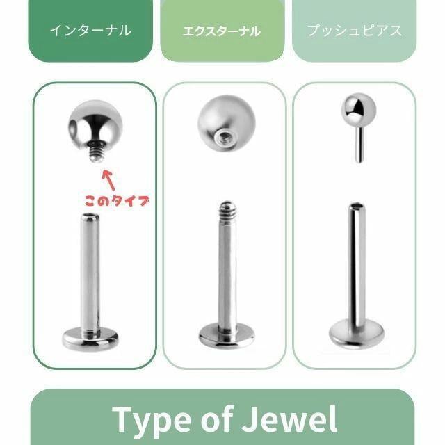 ボディピアス 18G 16G 14G 天然石 アメジスト クラウン コーンカット