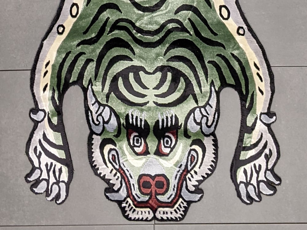 Tibetan Tiger Rug (Mサイズ シルク 057) チベタンタイガーラグ
