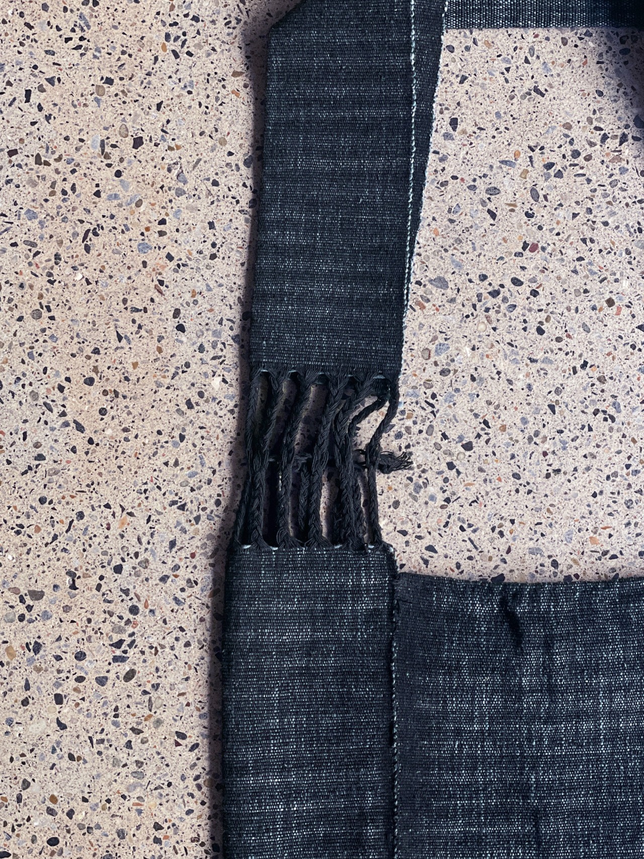 Lua tribe／Cotton shoulder bag（black）