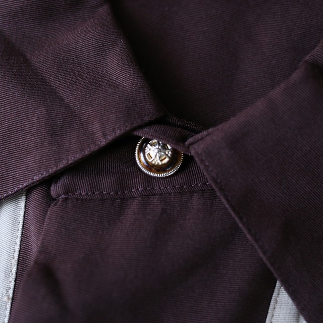 "刺繍" and pleats design super over silhouette fry-front minimal shirt