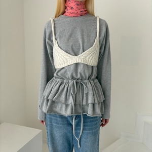 ウエストフリルスウェTEE_LN03198