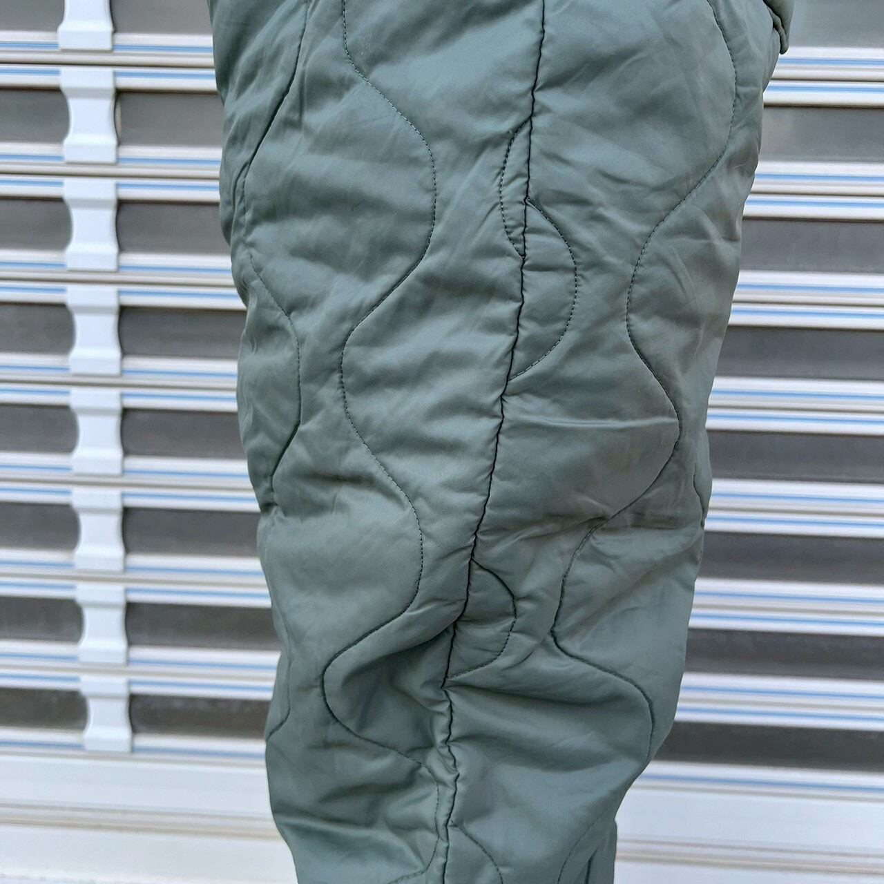 00s 米軍 実物 CWU-9/P ナイロン キルティング ライナーパンツ L