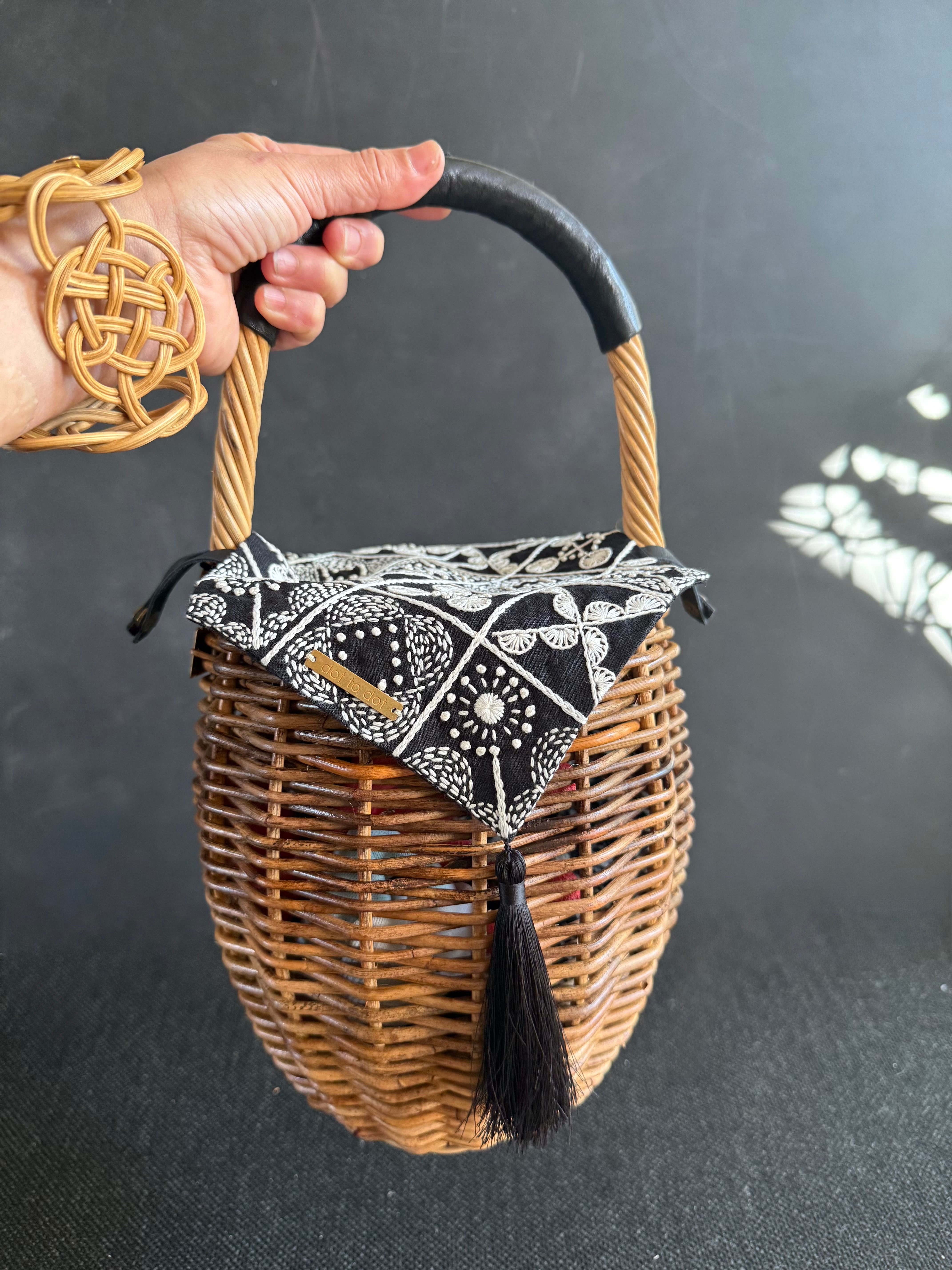送料無料//SASHIKO STITCH 『あなたにあげる花束』 BASKET（dottodot