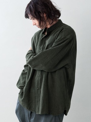 EGO TRIPPING (エゴトリッピング) GRAZE-SHIRTS オフィサーシャツ / KHAKI 616703-64