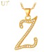 レディース ネックレス Z 文字 カラー アルファベット 大文字 80001574