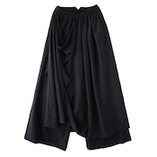 アシンメトリー ドレープ 袴パンツ 00294