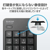 エレコム USB テンキー ワイヤレス 静音 抗菌 Windows/Chrome OS/macOS対応 ブラック TK-TDM022SKBK