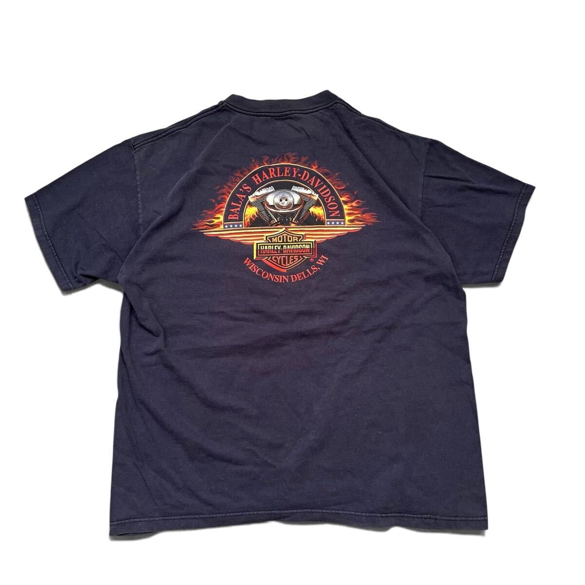 XL】USA製 Harley-Davidson バー&シールド ロングホーン スカル T