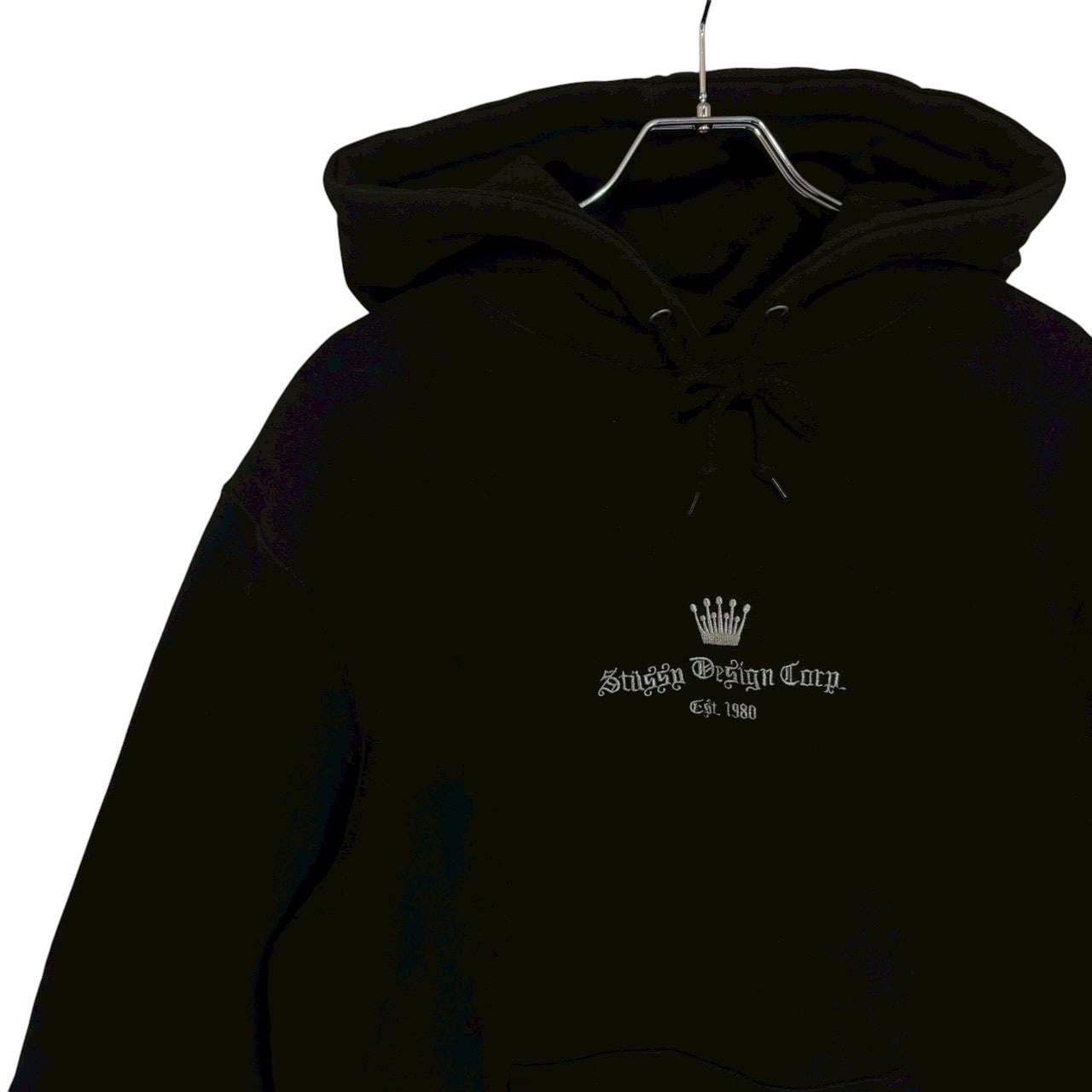 Stussy ブラック クラウンロゴ パーカー L 【公式通販】