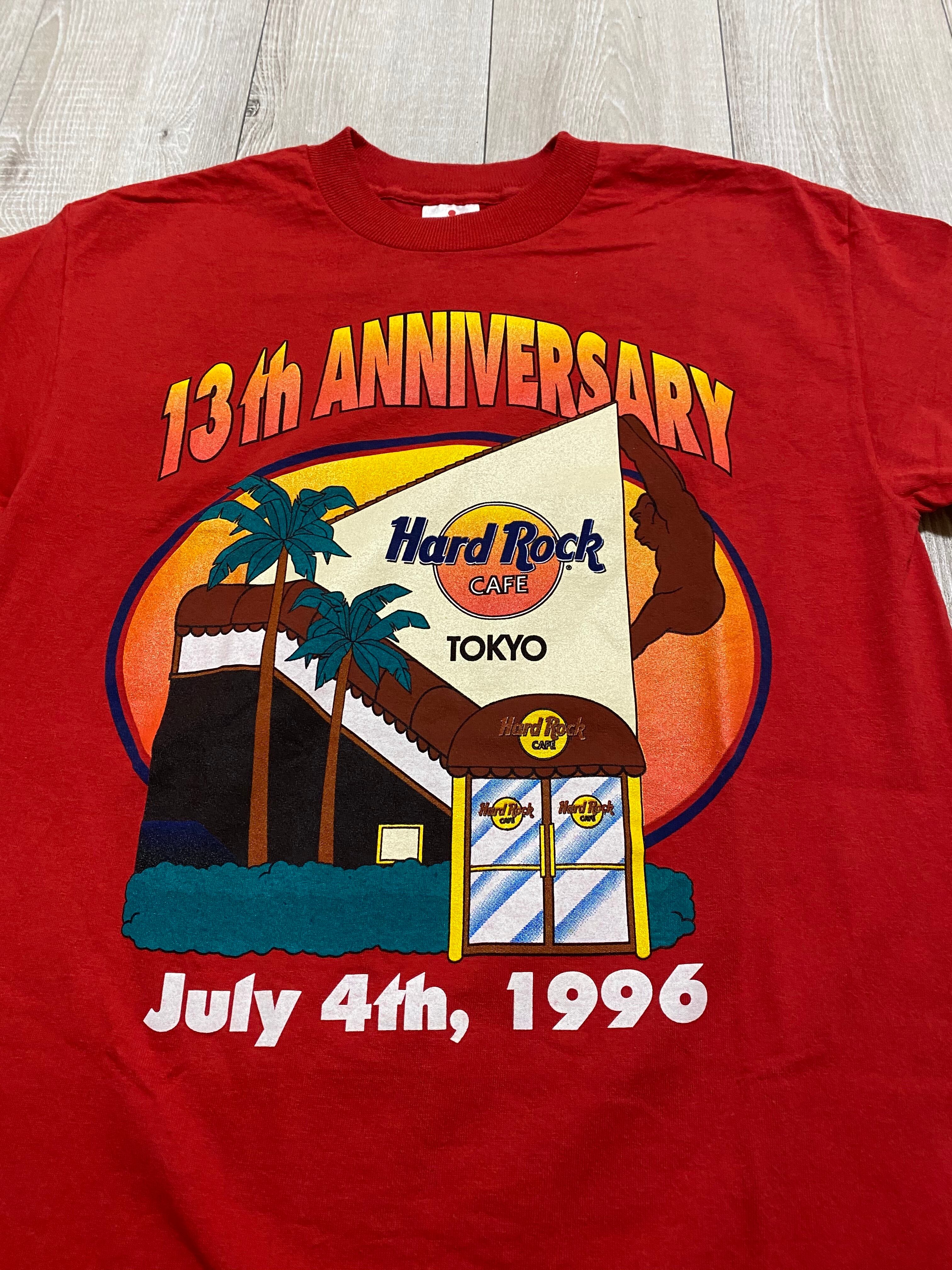 ハードロックカフェ Tシャツ TOKYO 赤 90s アニバーサリー USA製 古着