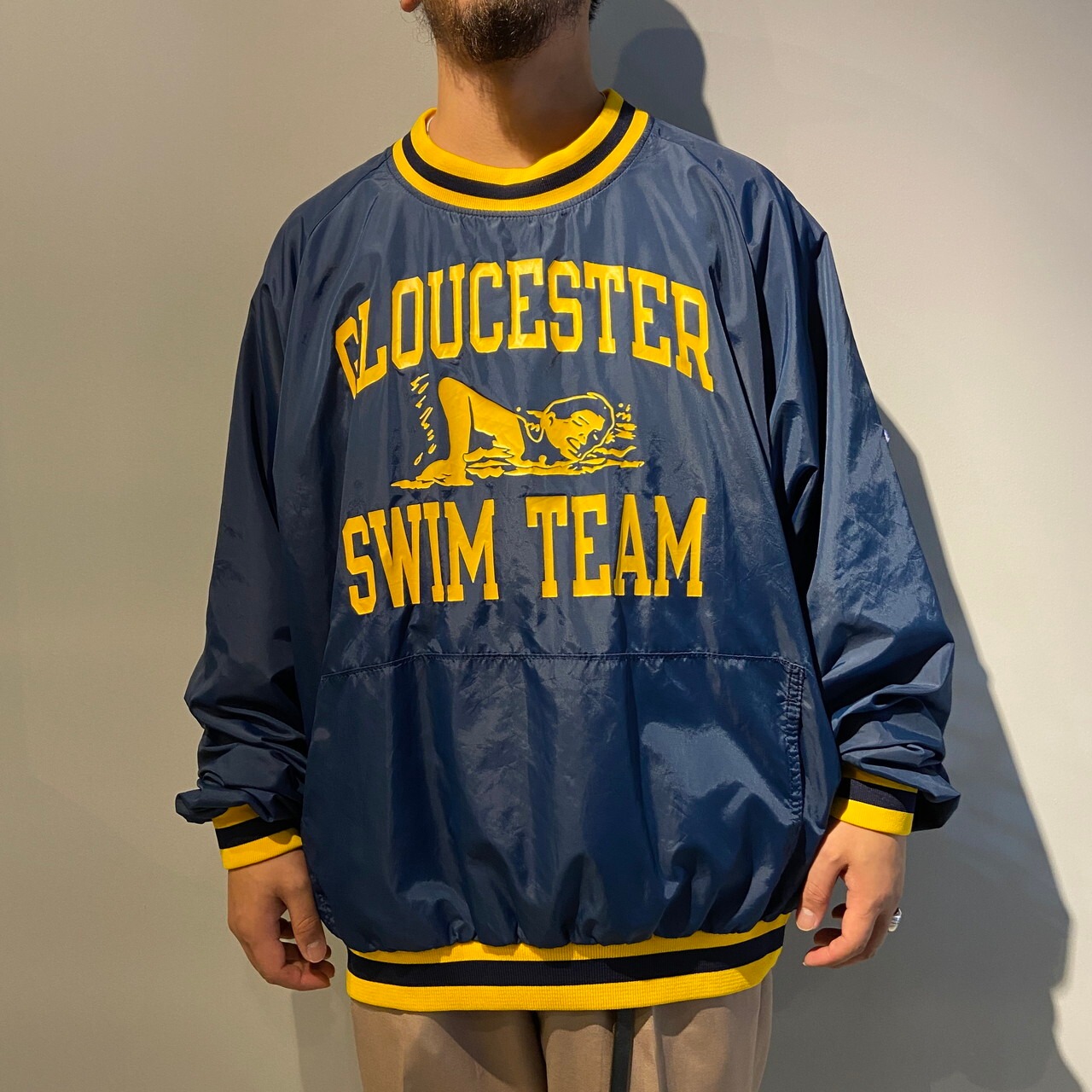 90年代 Champion カレッジ チャンピオン ナイロンプルオーバー 