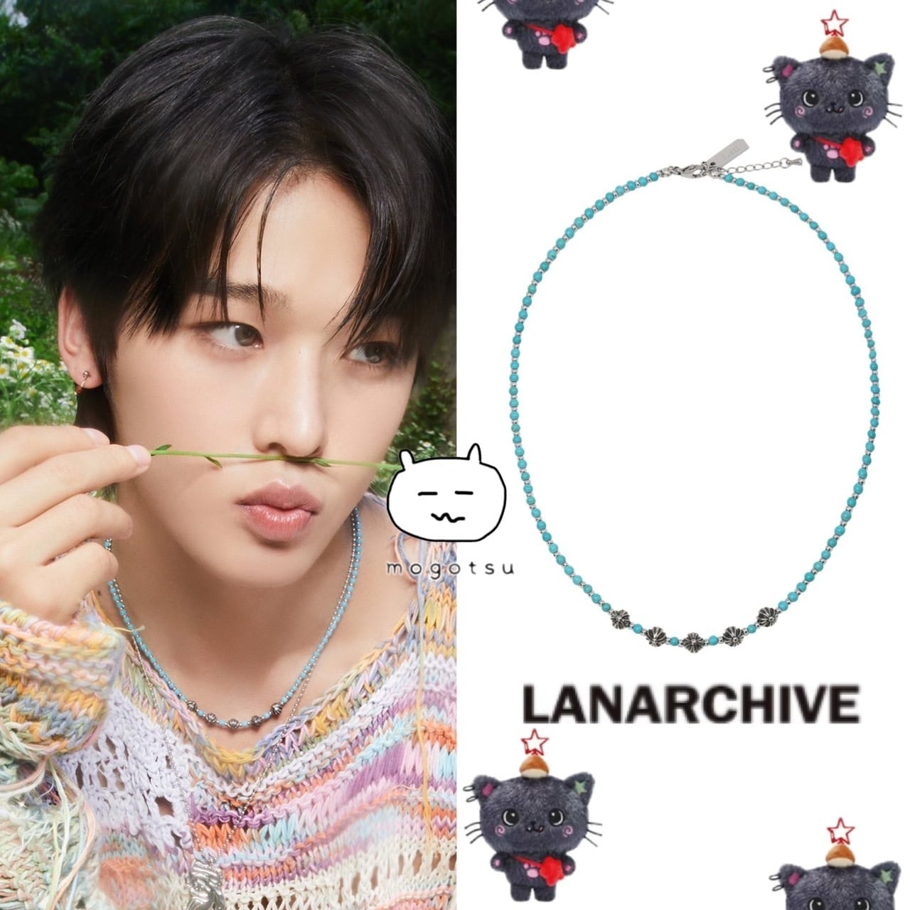 NCT NCT127 テヨン センイルネックレス ミックスパールスマイルビーズネックレス VVV 正規品 NCT チソン 着用
