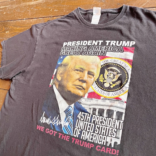 2010s  45th president  〝 Donald Trump 〟print T-Shirt   DELTA  body Size 2XL