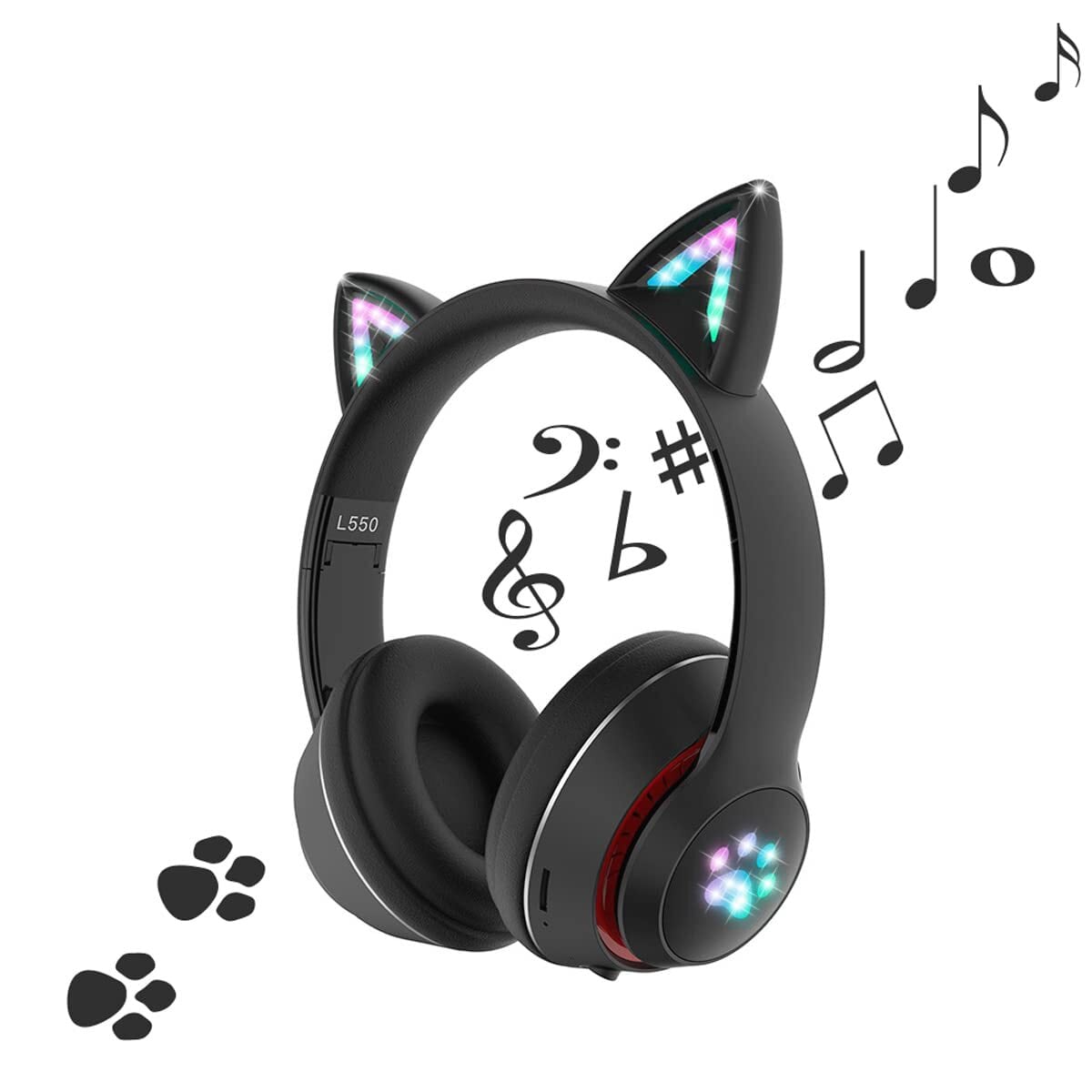 猫耳ヘッドホン猫 YOWU RGB 猫耳ヘッドホン カラー 水色 公式通販