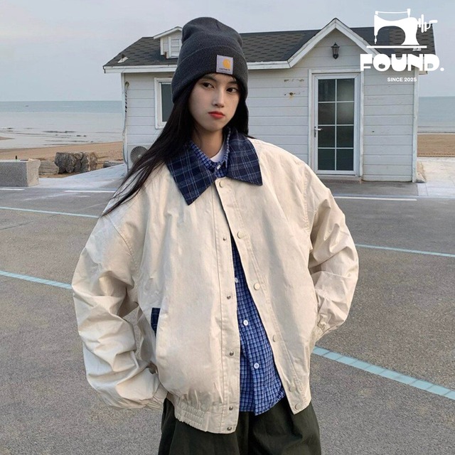 Vintage Patchwork Plaid Jacket(FD199)