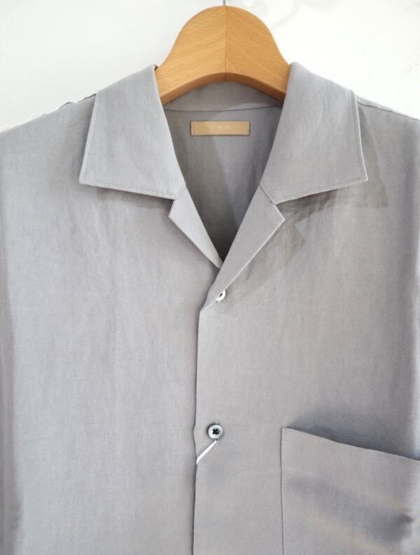 LAMOND(ラモンド) LINEN RAYON OPEN COLLAR SHORT SLEEVE SHIRT