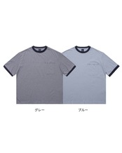 パッチポケットリンガー半袖Tシャツ　S0322