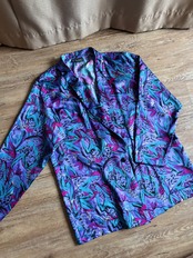 art print shawl collar shirt jacket-5194-9