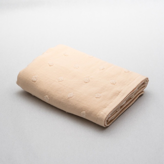 ハーブ染め 水玉タオル（バスタオル）