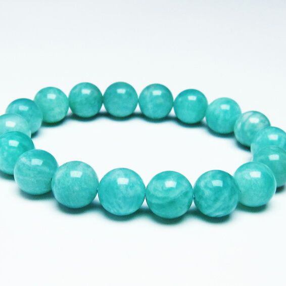 アマゾナイト ブレスレット 12mm 一点物 [M便 1/10] 111-32680