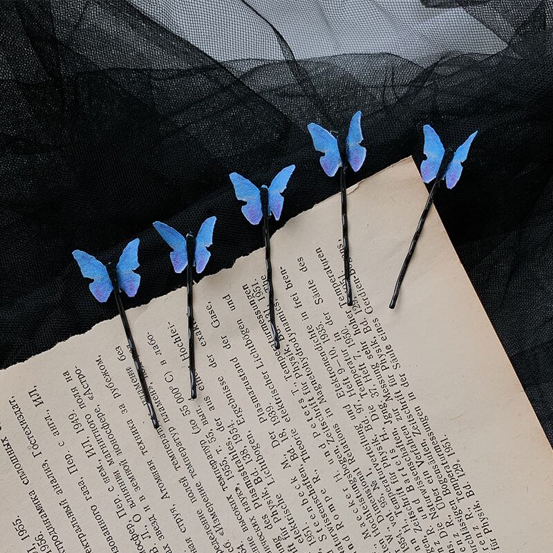 Butterflyデザイン ヘアアクセサリー スタイルサイドアクセサリー ブラック・アイド・ピーズ94229390021