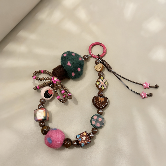 Christmas苔むしきのこストラップ