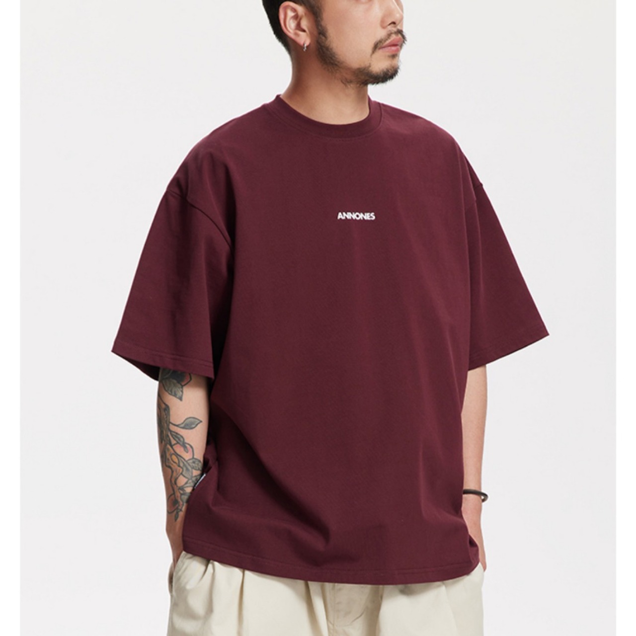 Minimal logo oversized tee 0823 - 12
