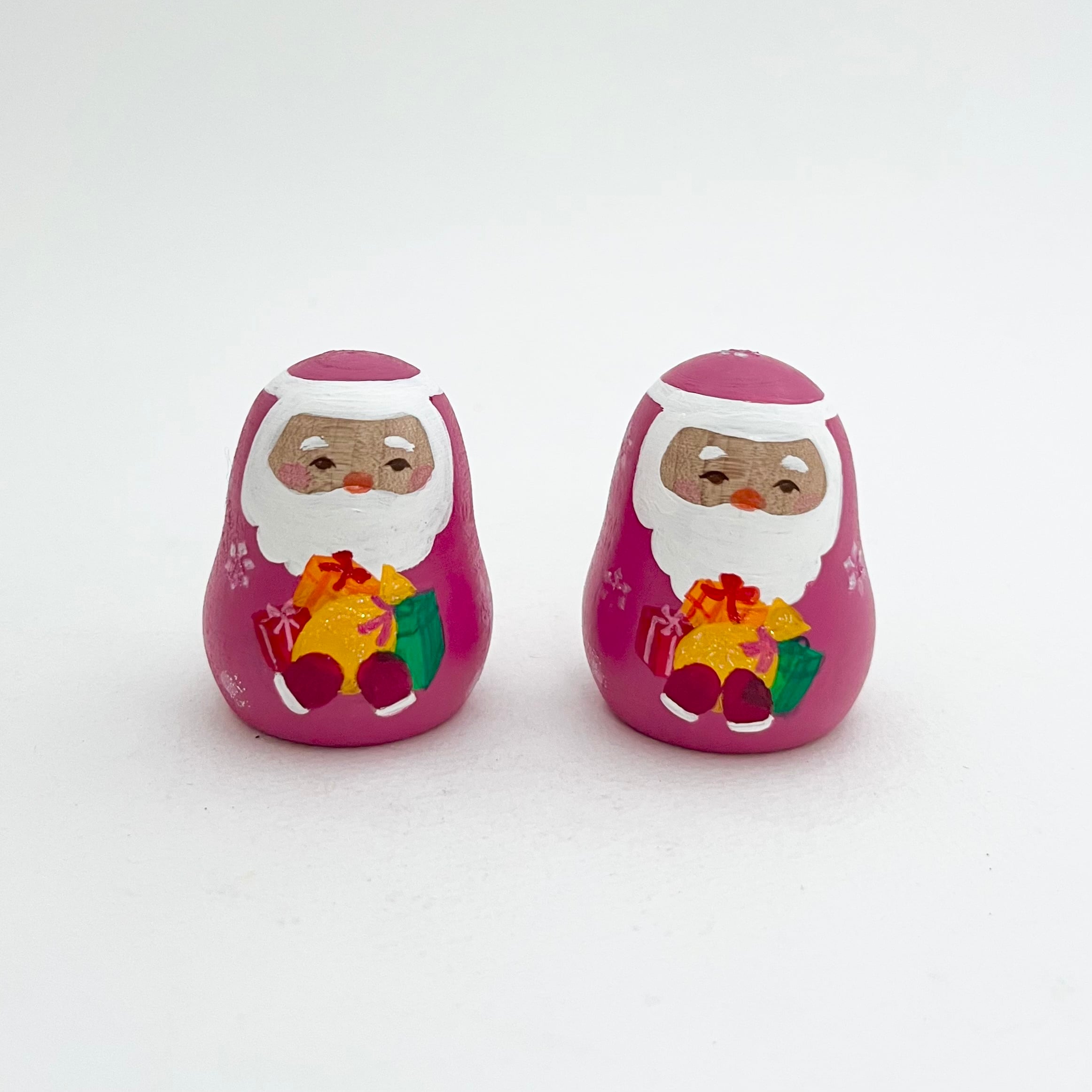 姫だるま（クリスマス/ピンクサンタ）笹原綾工人