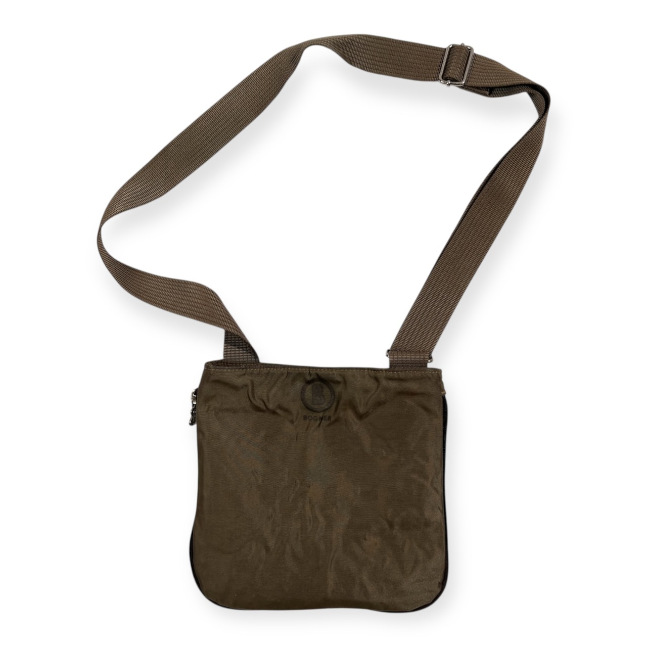 BOGNER ボグナー ステンシルプリント ミリタリー風 ミニ ショルダーバッグ /カーキ系