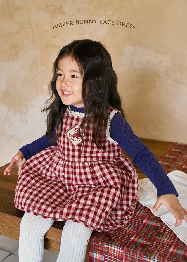 【取寄】mardi amber｜bunny lace dress｜バニーレースワンピース｜S-2XL｜kids｜25 winter