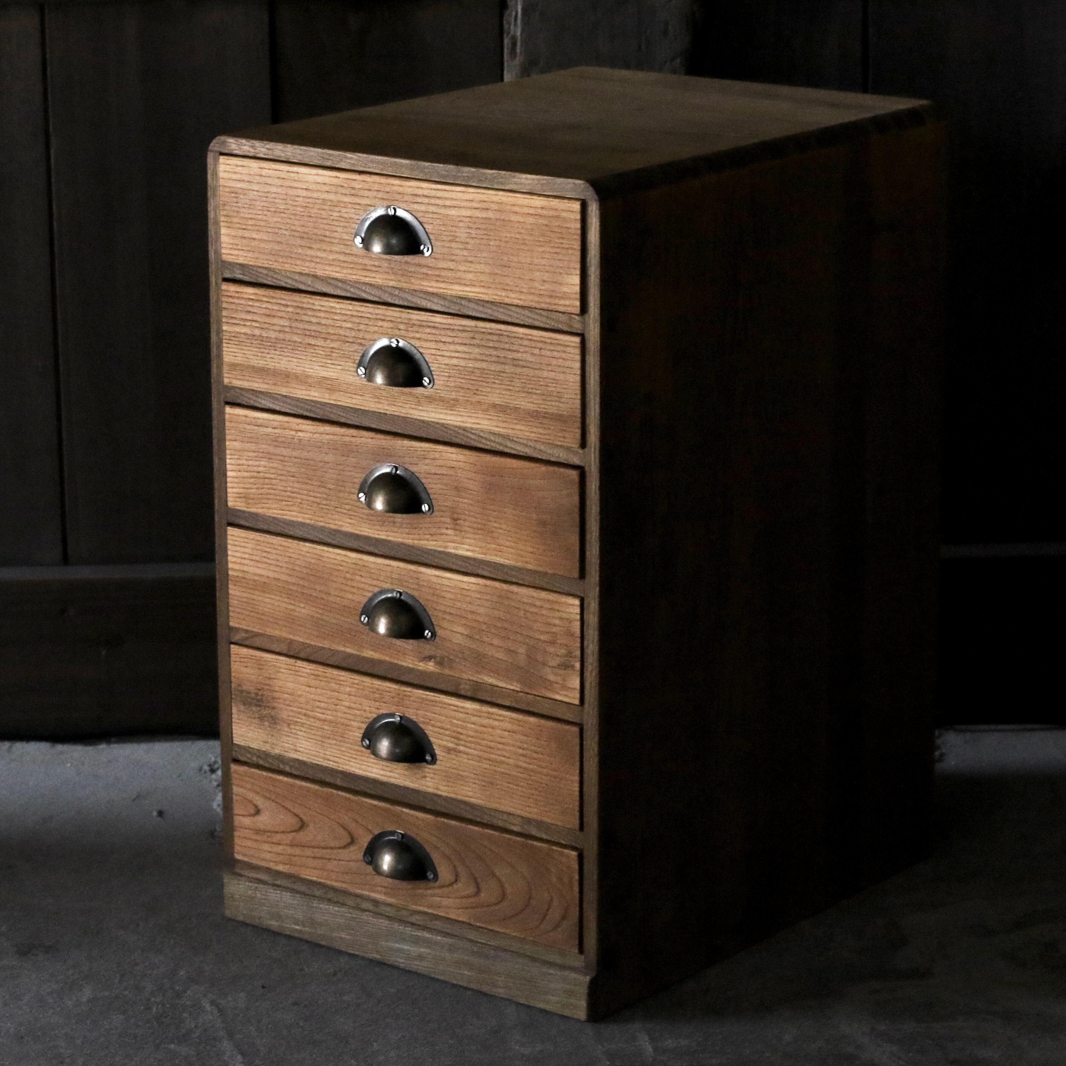 引き出し6段《古家具 抽斗》