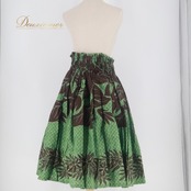 フラダンス 衣装 パウスカート グリーン系 ティアレ柄 ハワイアンプリント アロハ フラ ダンス レッスン 練習 シングル スカート 華やか かわいい おしゃれ 大人っぽい 花柄 植物柄 大人っぽい ふんわり 軽やか ブラウン系 黄緑 茶 ハワイ 大人 可愛い フレアスカート ホリデーリゾート おしゃれなデザイン 軽量