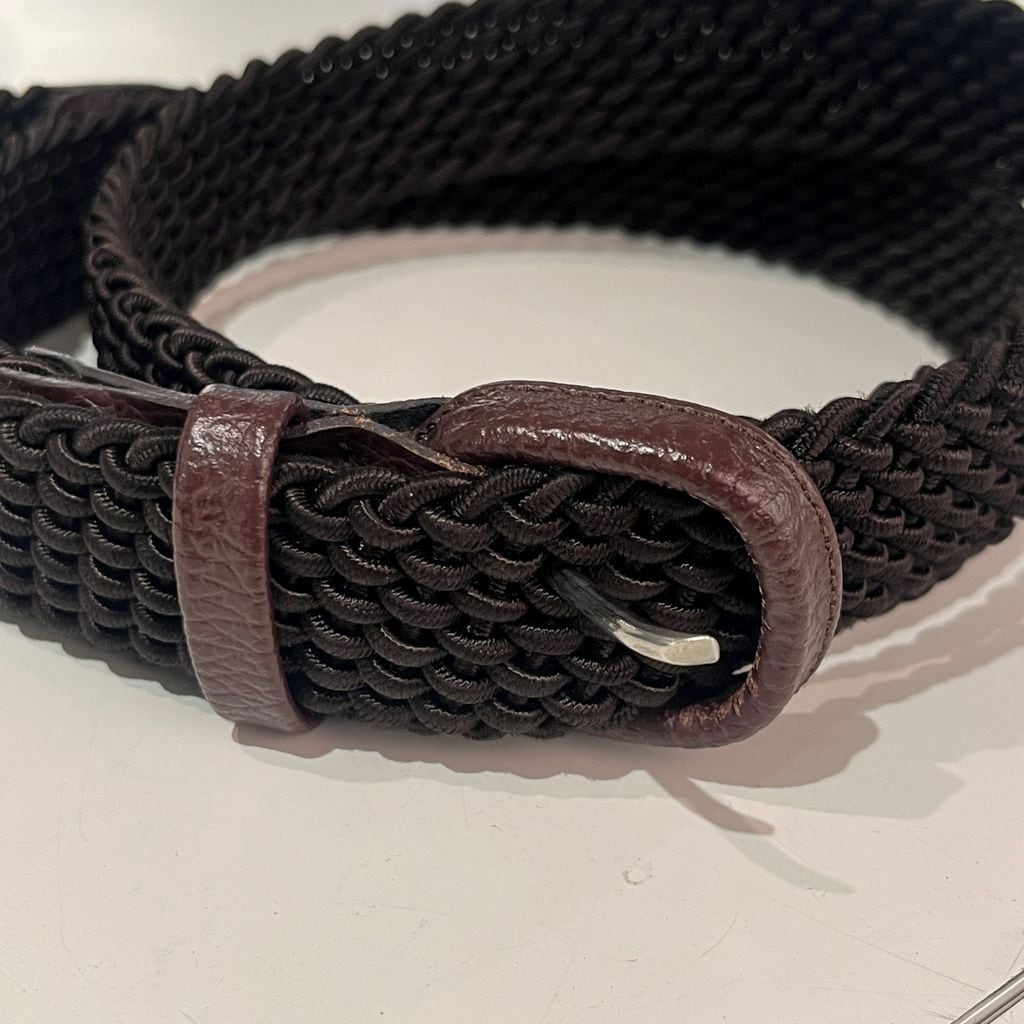 ST-POUR HOMME エスティープールオム ゴムレザー メッシュベルト