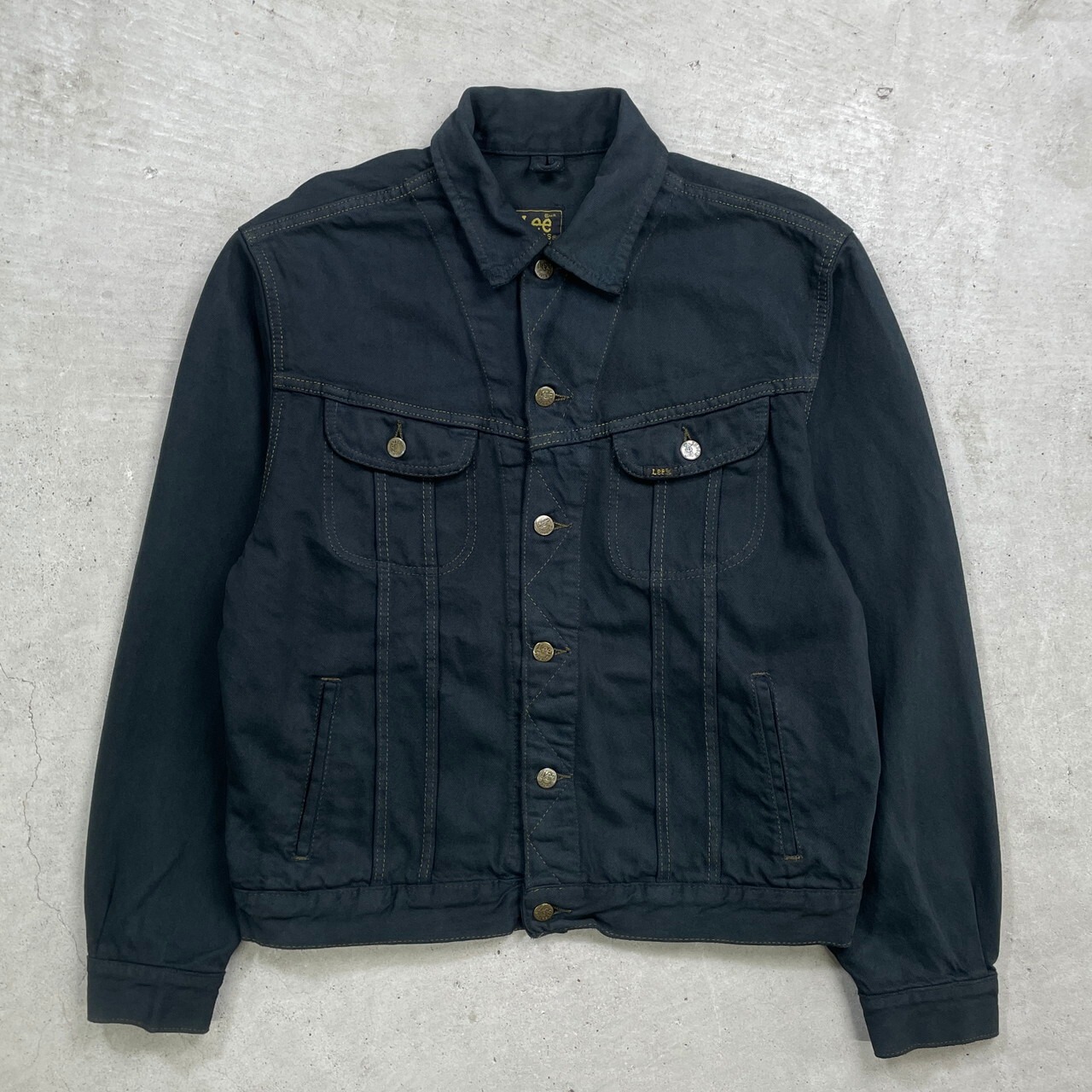 Lee RIDERS リー ブラックデニムジャケット メンズXL相当 古着 