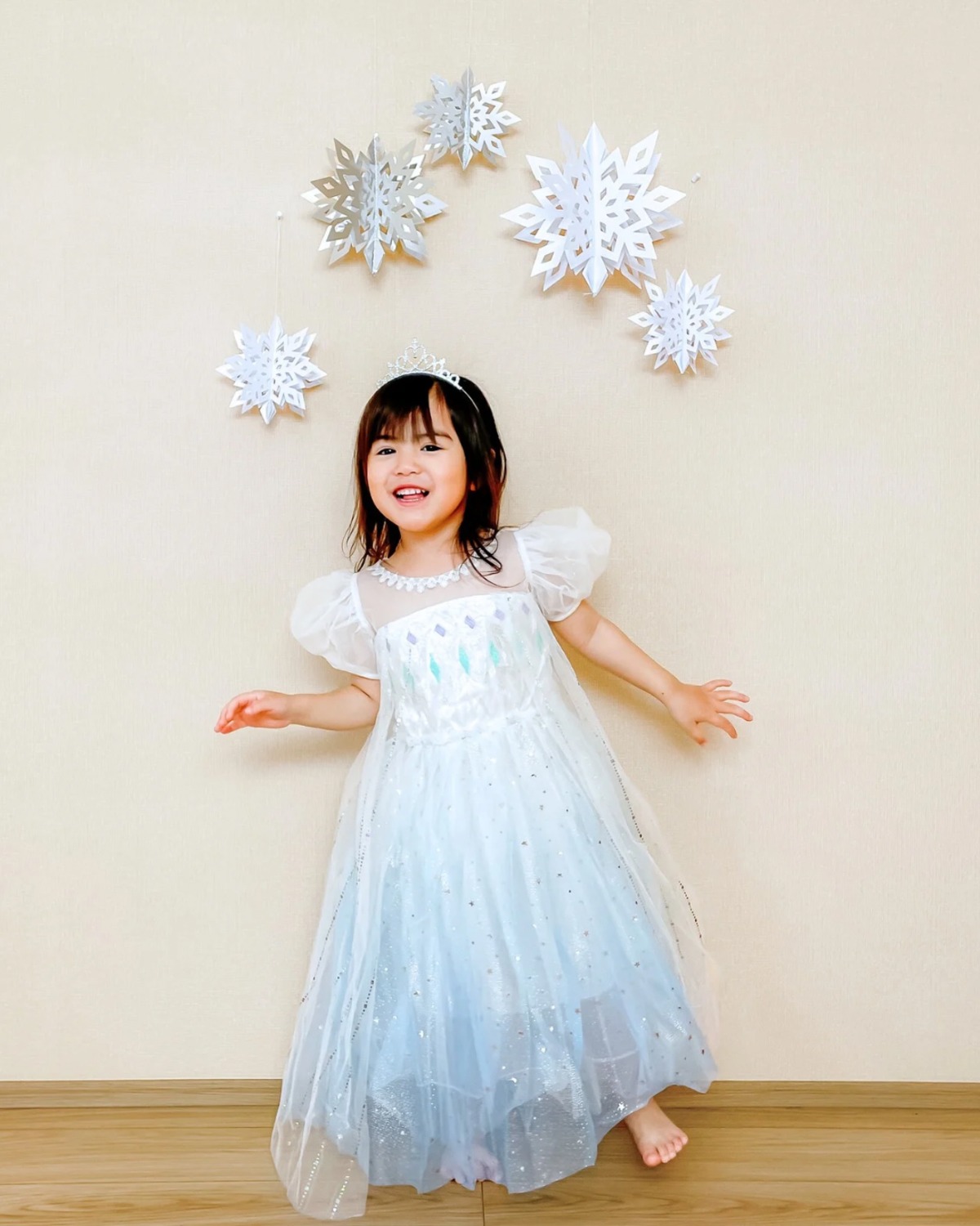 100-140【即納】プリンセスドレス ホワイト [プリンセスドレス 雪