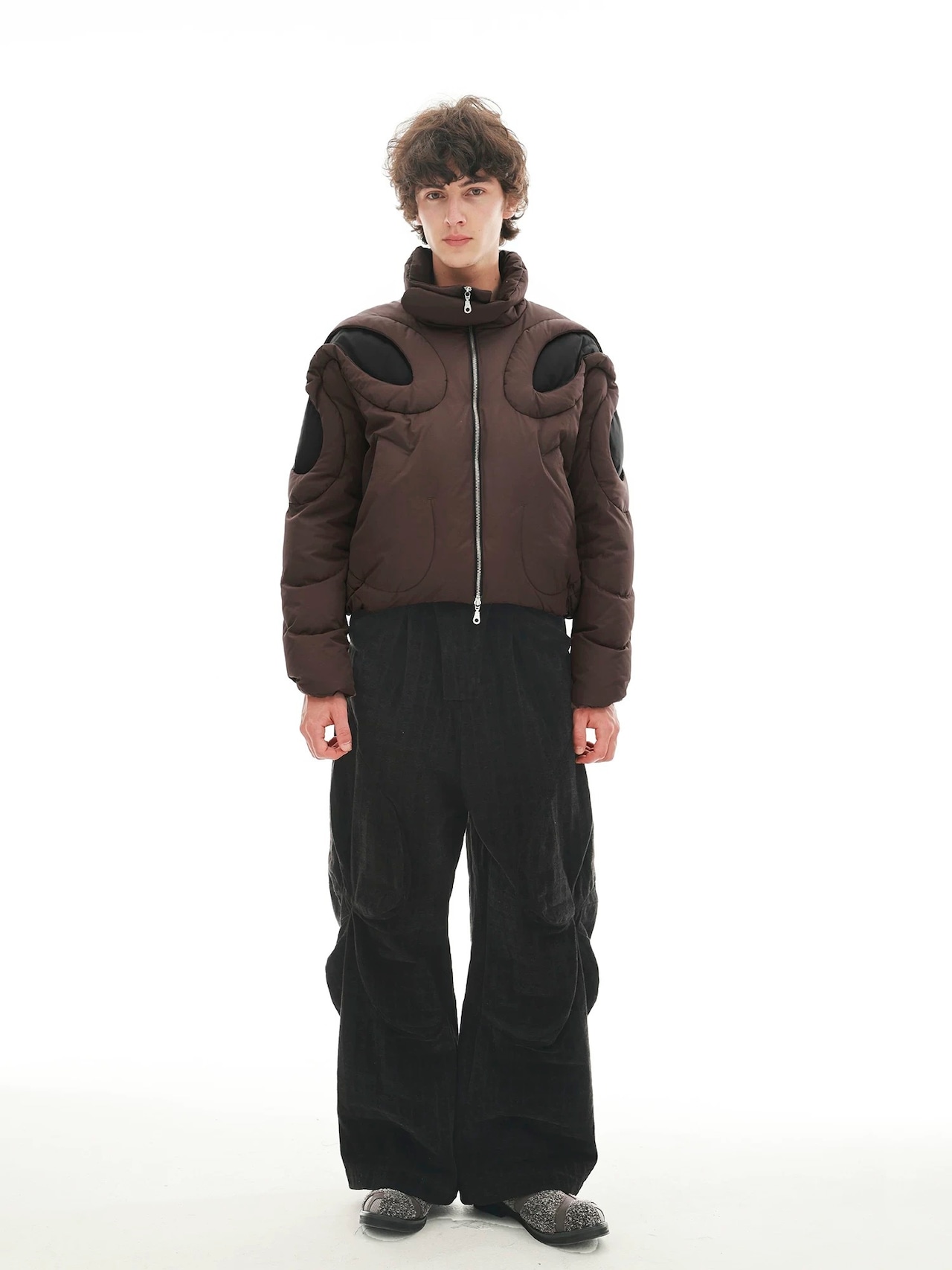 54A0 Windbreaker Style Wide Pants