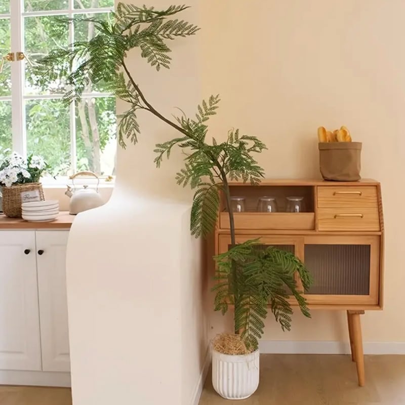 エバーフレッシュ 人工観葉植物 室内 ジャカランダ 木 店舗 リアルな緑