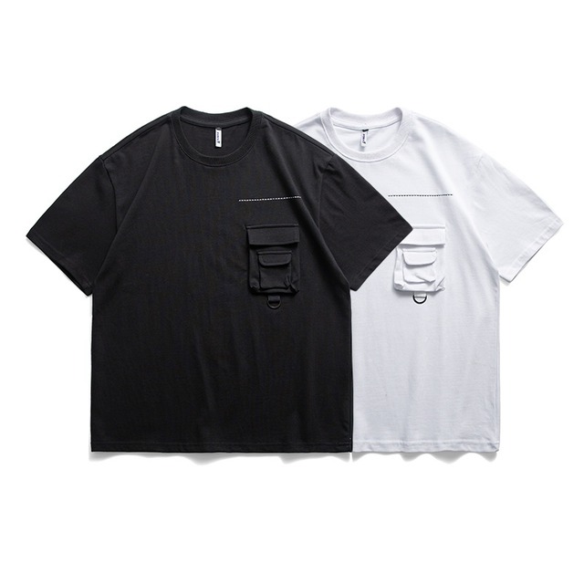 【UNISEX】ラウンドネック ワンポケット ショートスリーブ TEE 【2colors】UN-590