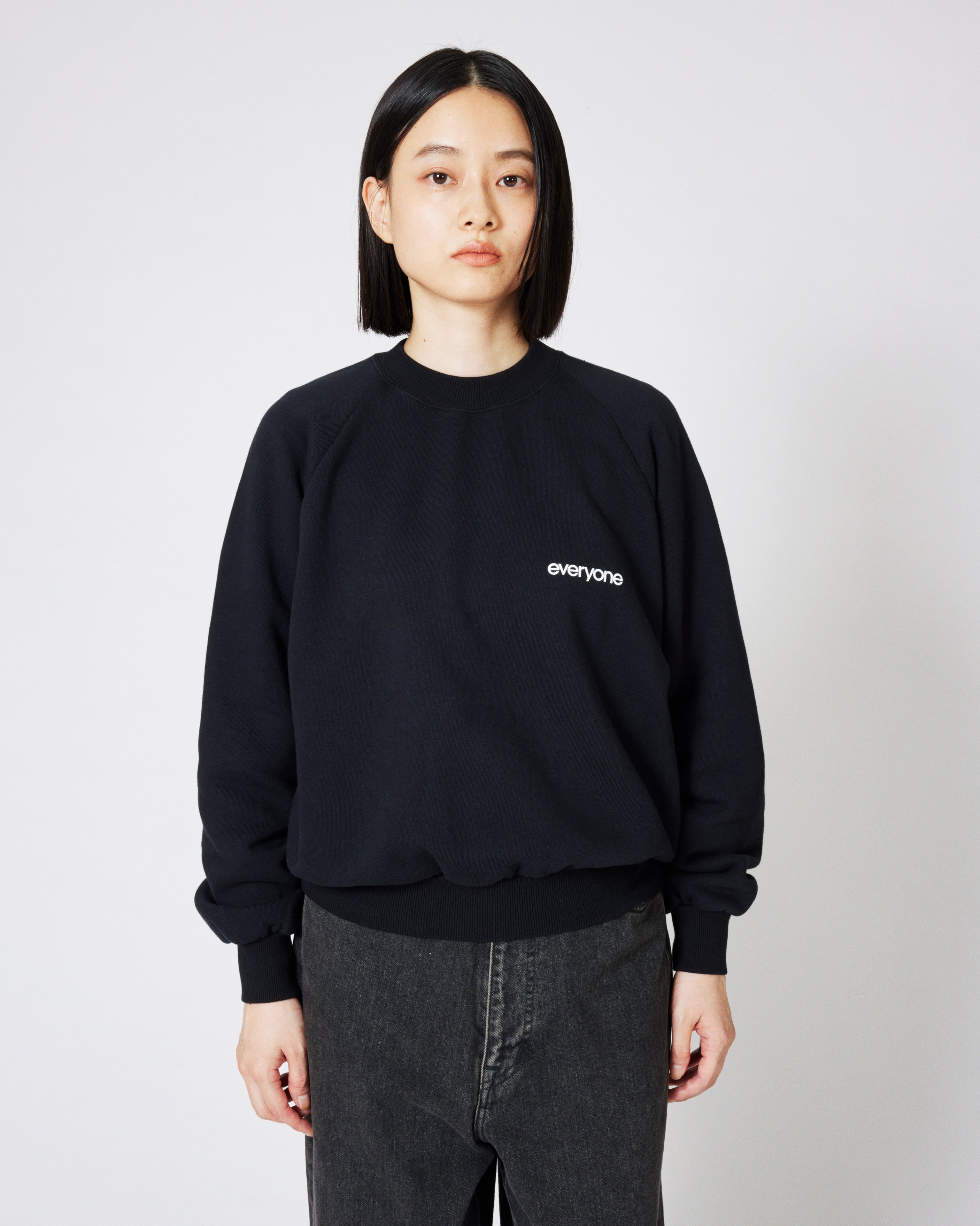 everyone original logo crew sweat (BLACK) | everyone