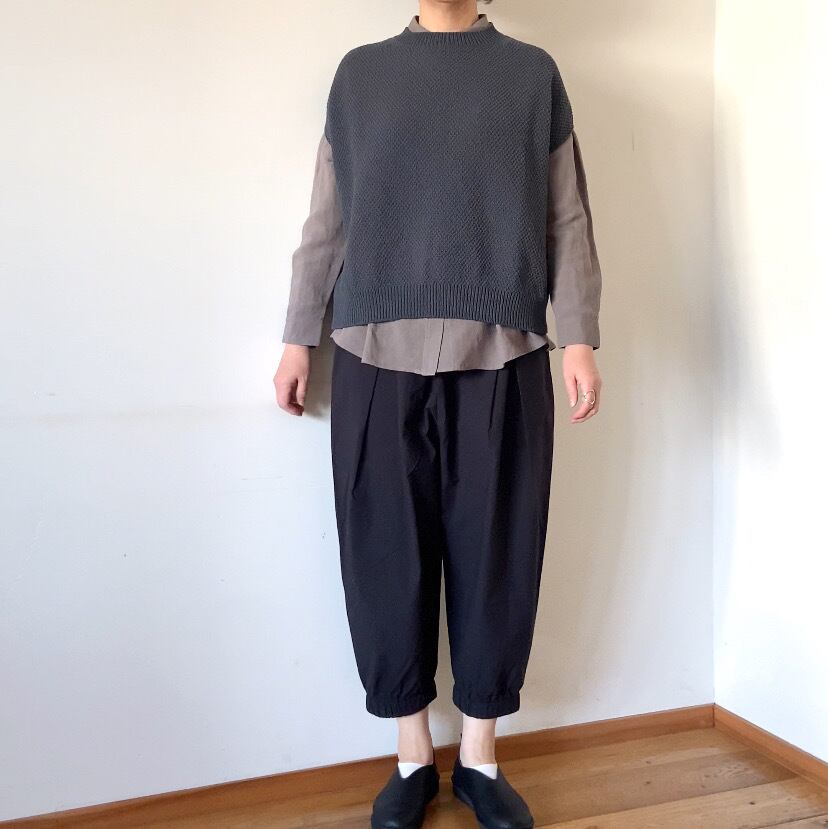 25SS evam eva モスステッチベスト moss stitch vest evam eva モスステッチベスト moss stitch vest | evam eva 通信