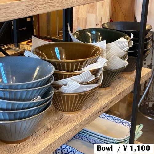 Thailand IKI Bowl 950ml, 4 colors　タイ　イキ　どんぶり　全4色 グリーン　ブラウン　ブラック　ブルー　ボウル　お茶碗　麺鉢　TAMAKI　食洗機　電子レンジ
